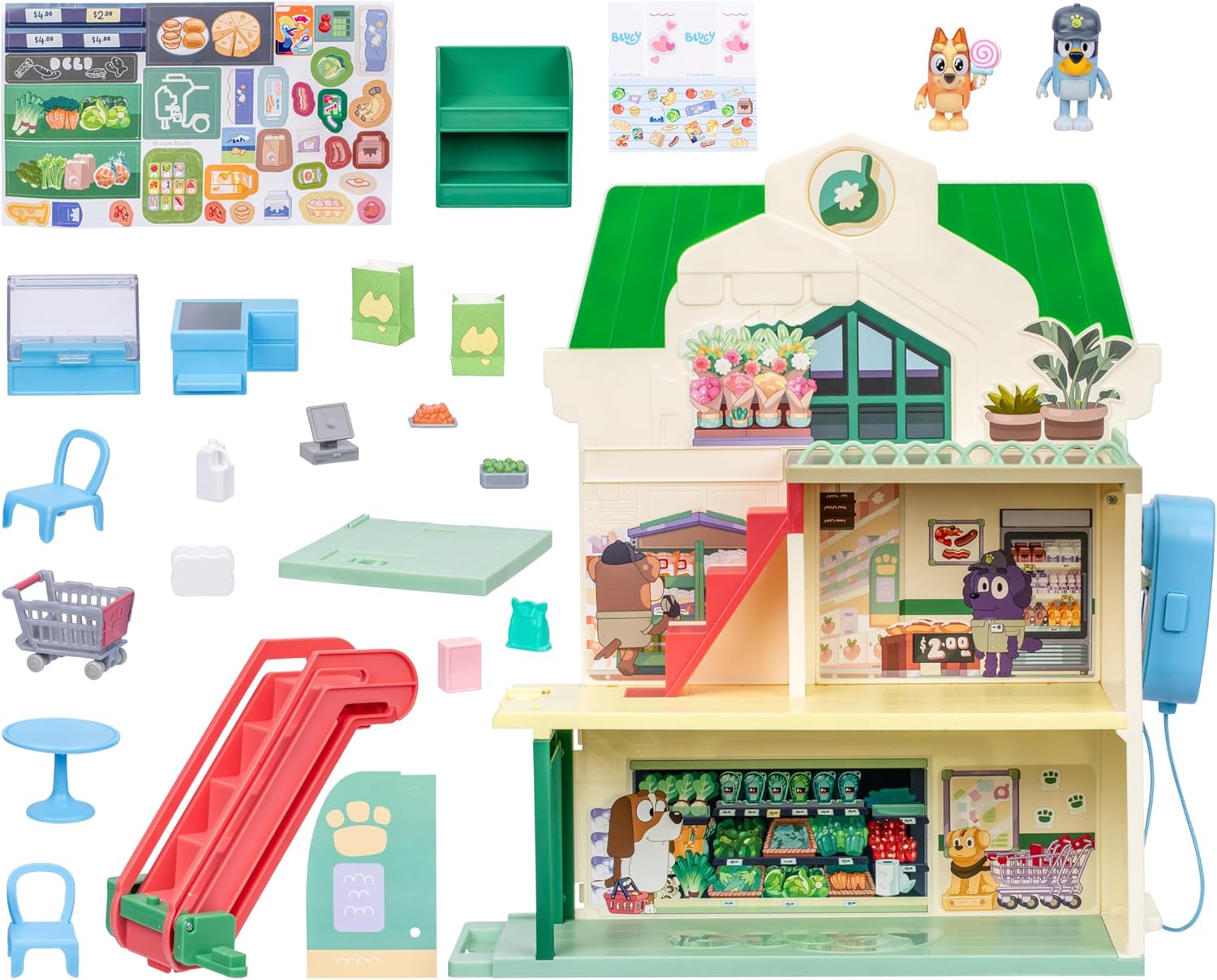 Bluey Let's Play Chef Supermarket Playset image 9