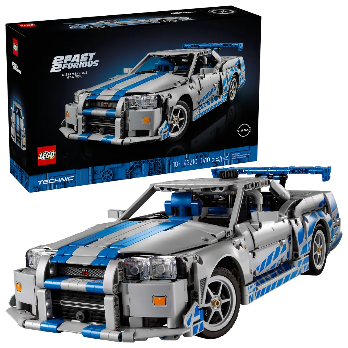 LEGO 42210 Technic 2 Fast 2 Furious Nissan Skyline GT-R (R34) Car image 0