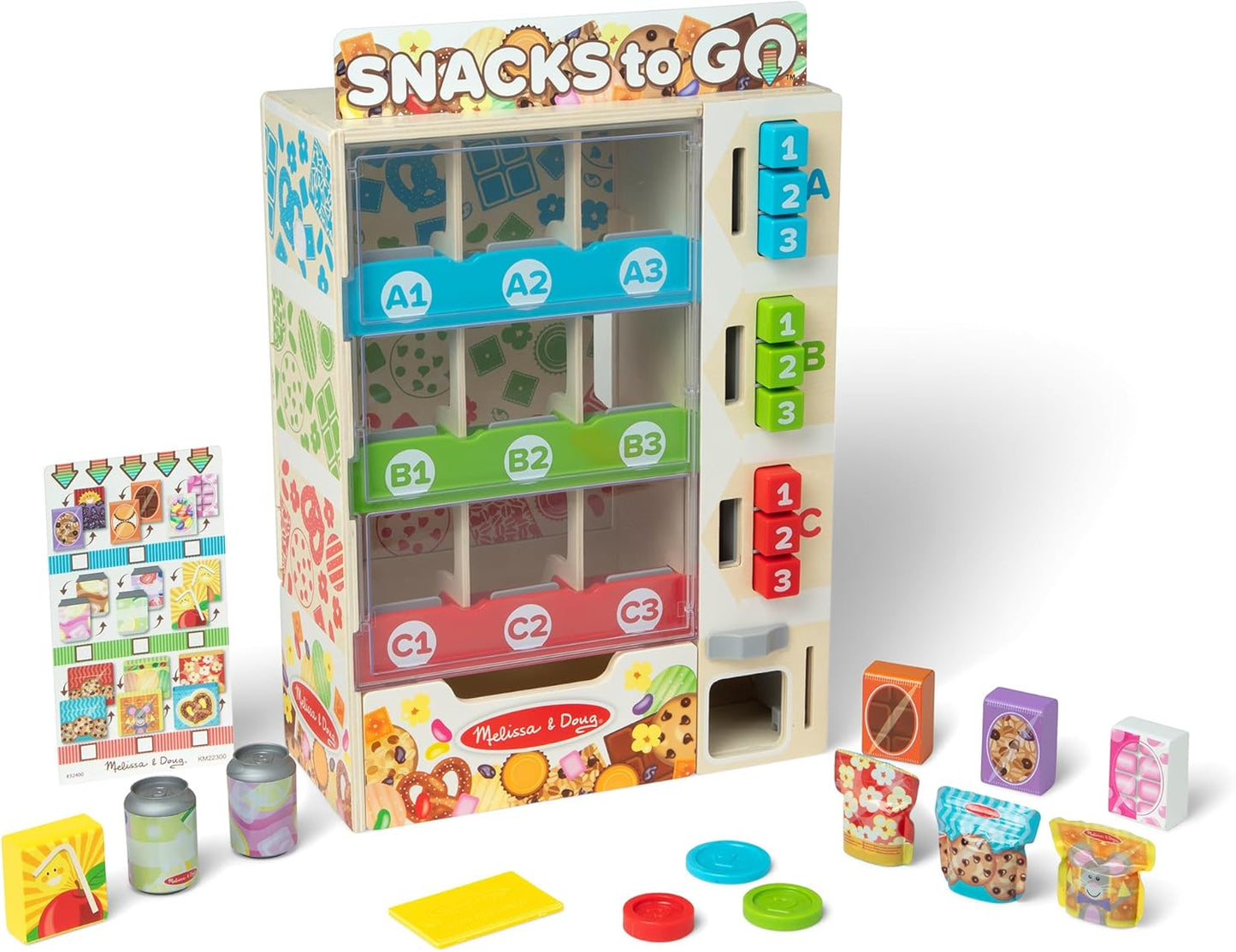 Melissa & Doug Sort Stock Select Wooden Food Vending Machine image 1