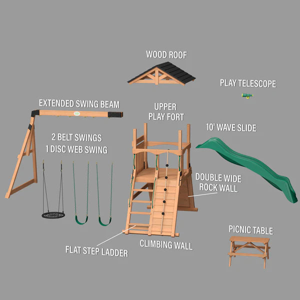 Backyard Discovery Endeavor II Cedar Wood Swing Set image 8