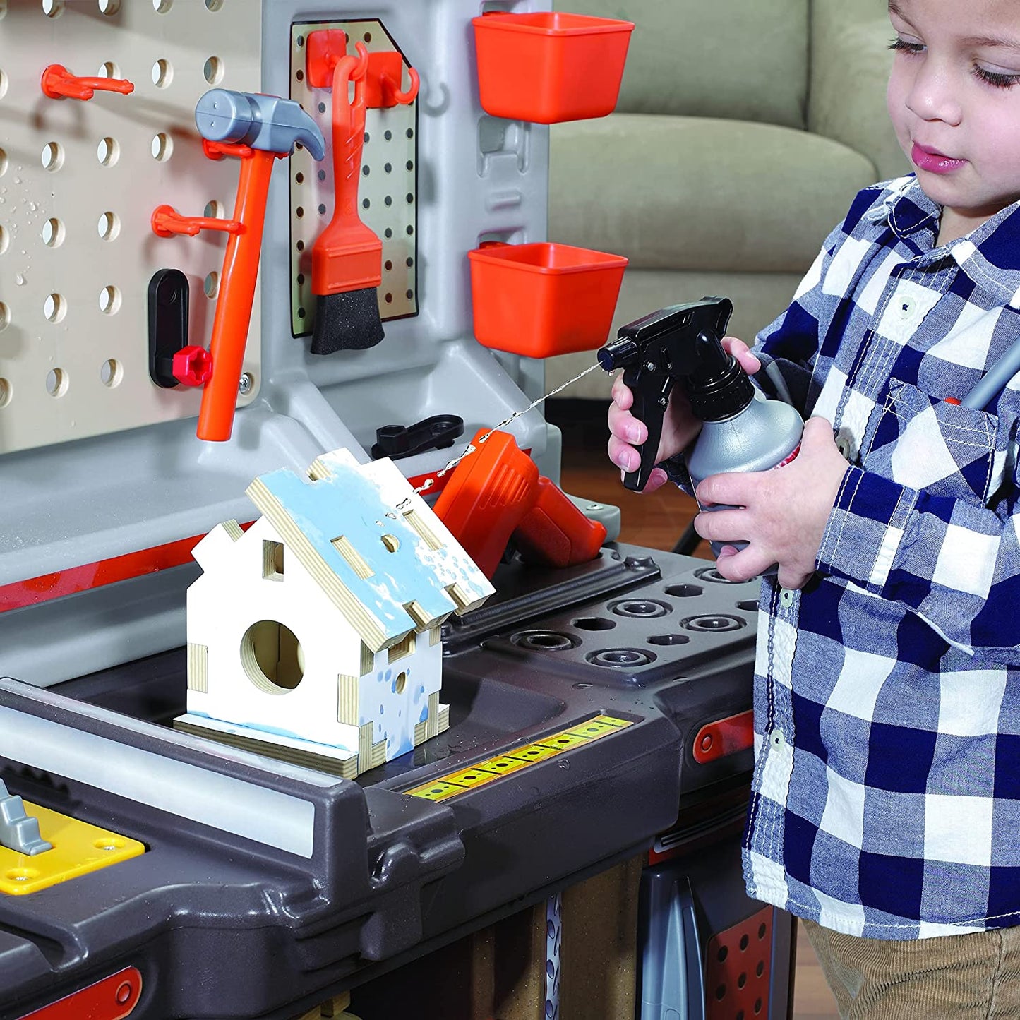 Step2 Big Builders Pro Kids Workbench – Includes 45 Toy Workbench Accessories image 5