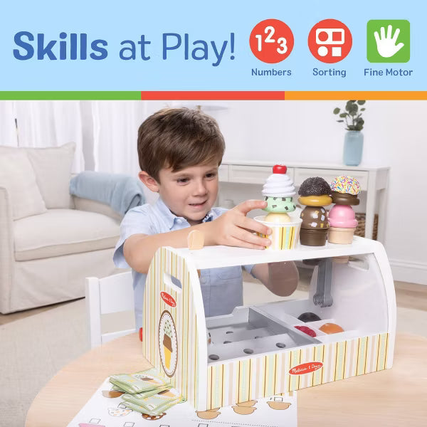 Melissa & Doug Wooden Scoop & Serve Ice Cream Counter image 7