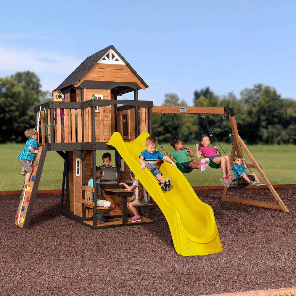 Backyard Discovery Canyon Creek All Cedar Wood Swing Set image 11