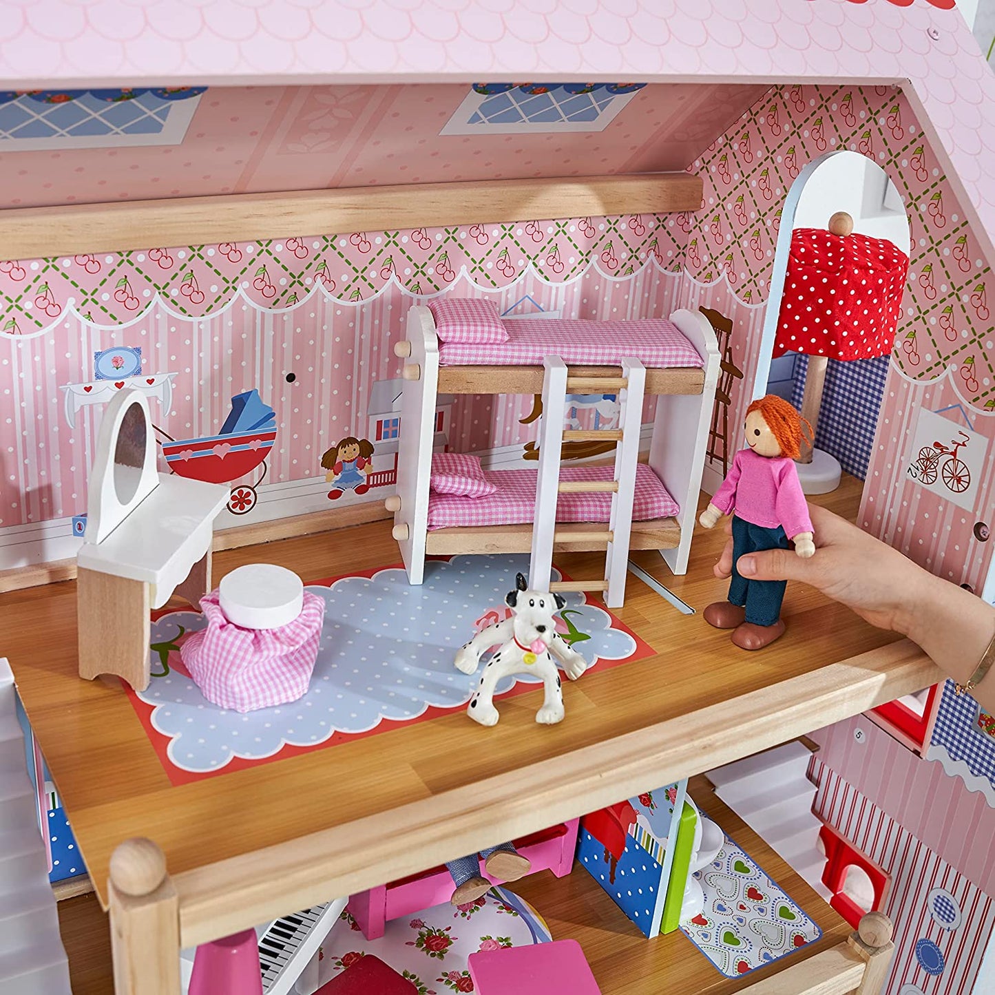 KidKraft Chelsea Doll Cottage Wooden Dollhouse with 16 Accessories image 2