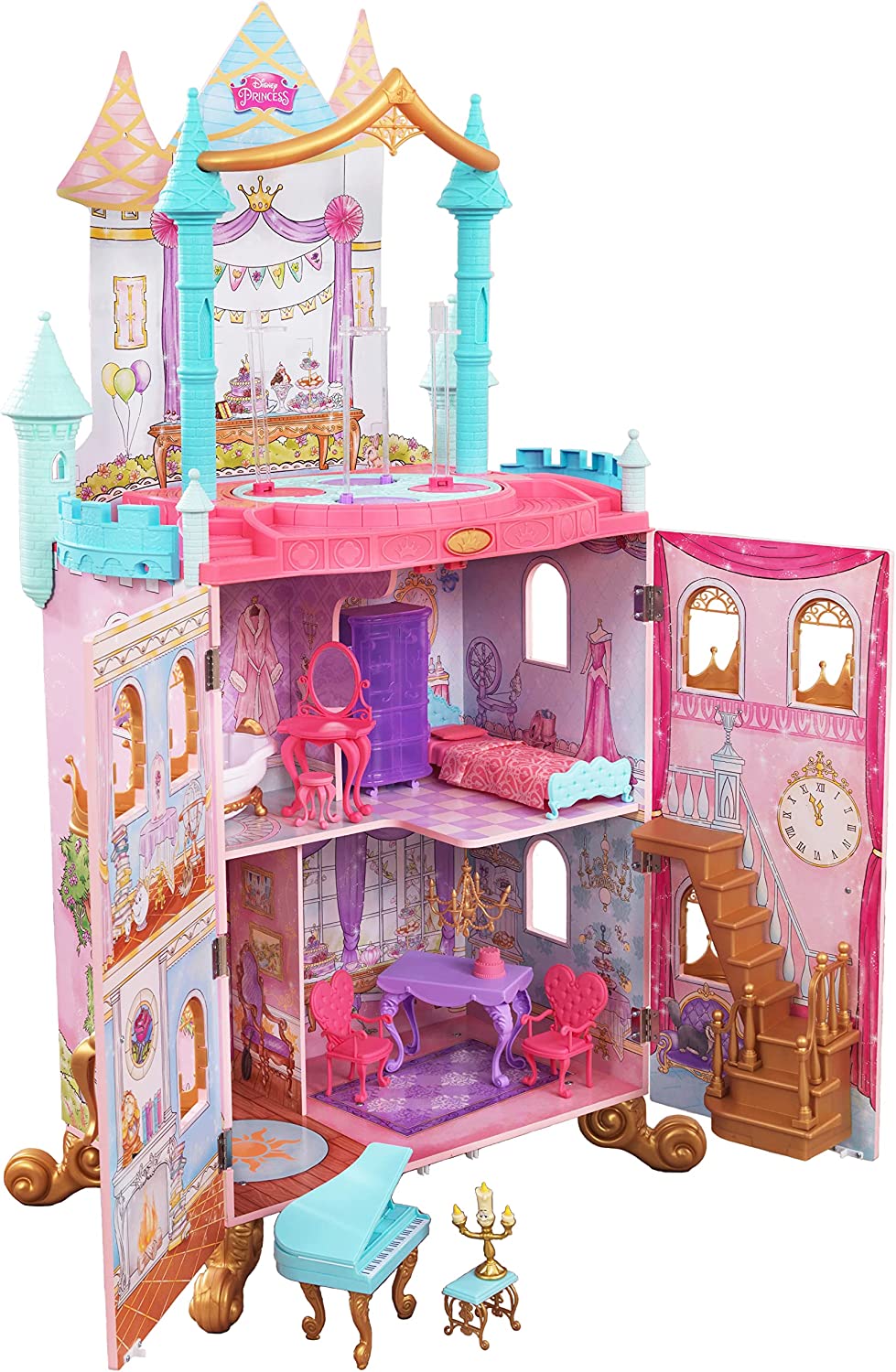KidKraft Disney Princess Dance & Dream Wooden Dollhouse, Over 4-Feet Tall image 3