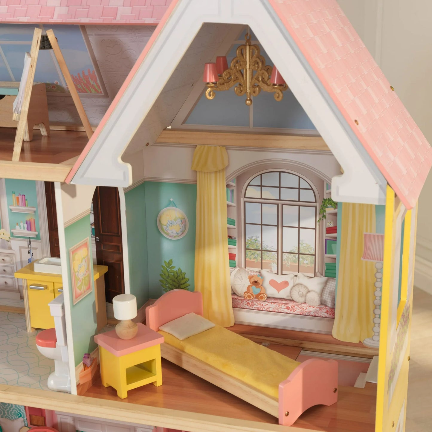 KidKraft Lola Mansion Wooden Dollhouse with 30 Accessories image 2