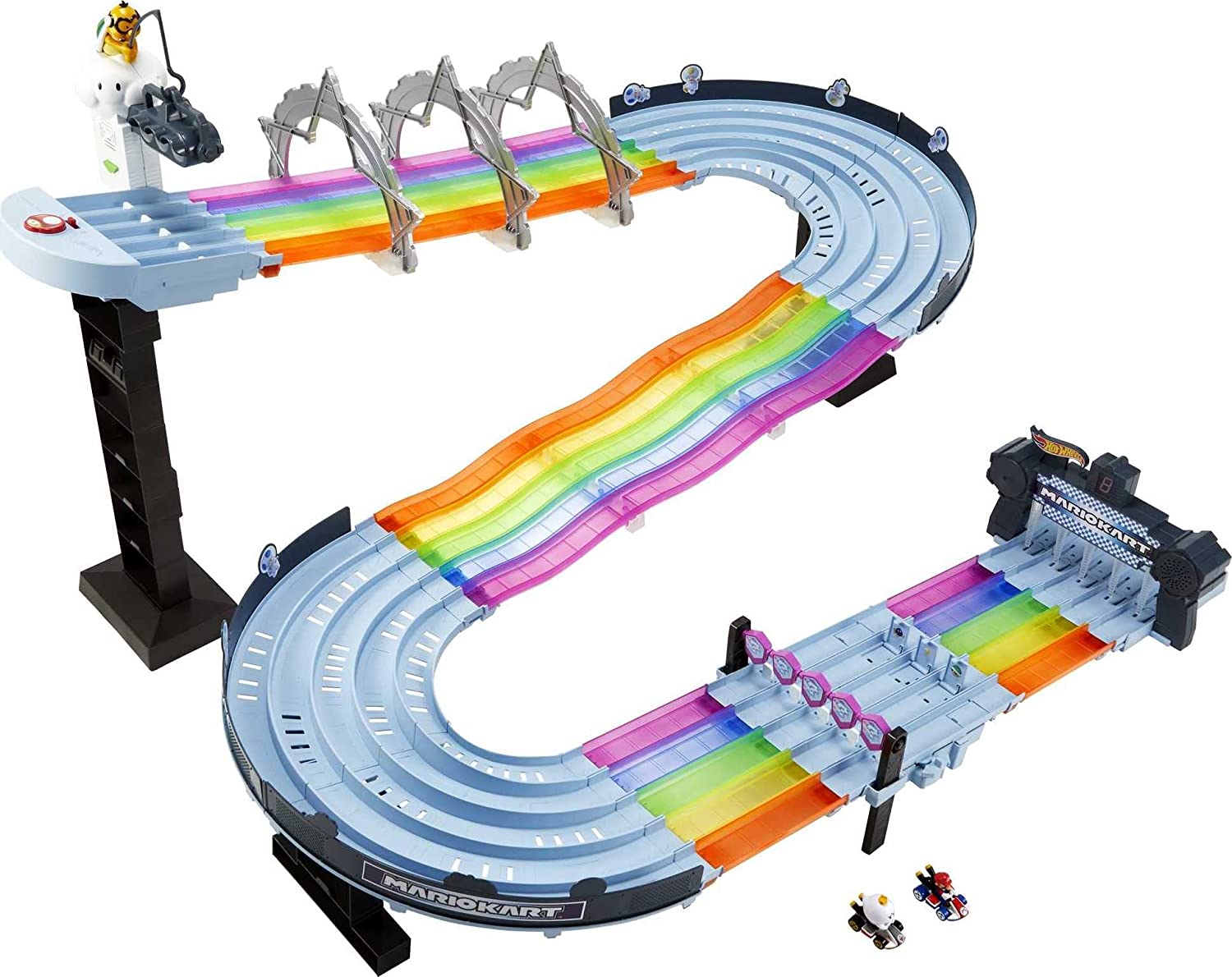 Hot Wheels Mario Kart Rainbow Road Raceway 8-Foot Track Set image 0