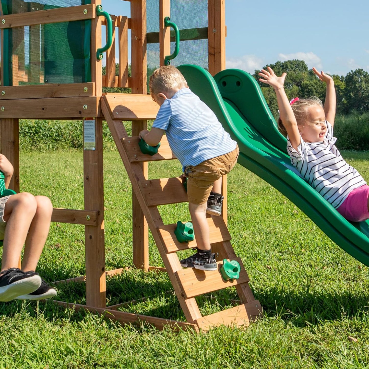 Backyard Discovery Buckley Hill Cedar Wood Swing Set image 2