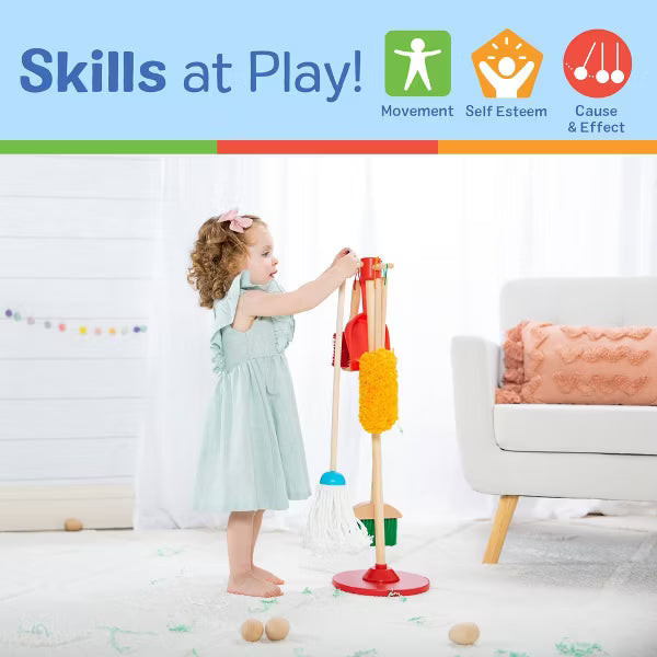 Melissa & Doug Dust Sweep Mop 6-Piece Pretend Play Set image 4